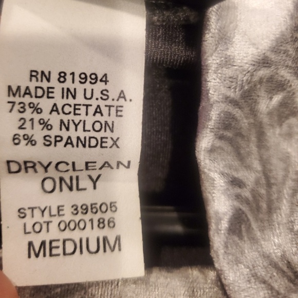 Azzura Gray Velvet Cowl Neck Blouse - Picture 5 of 5